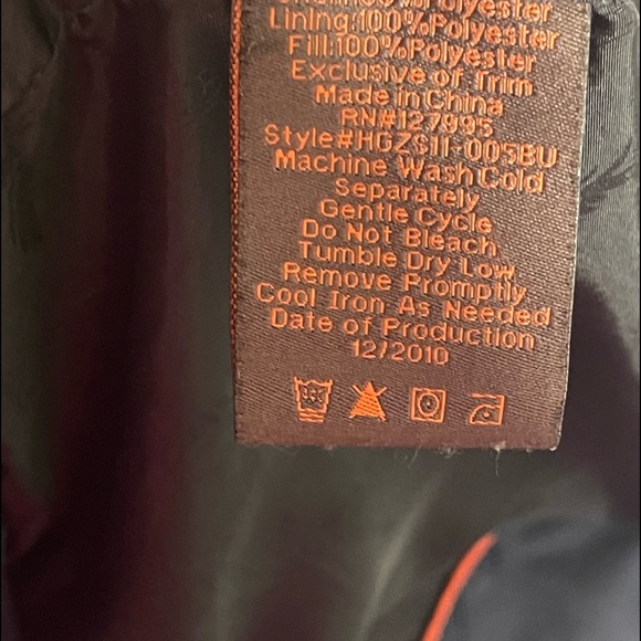 Hawke & Co Solid Navy Blue Long Sleeve Zip Front Windbreaker Jacket XL - Picture 4 of 5